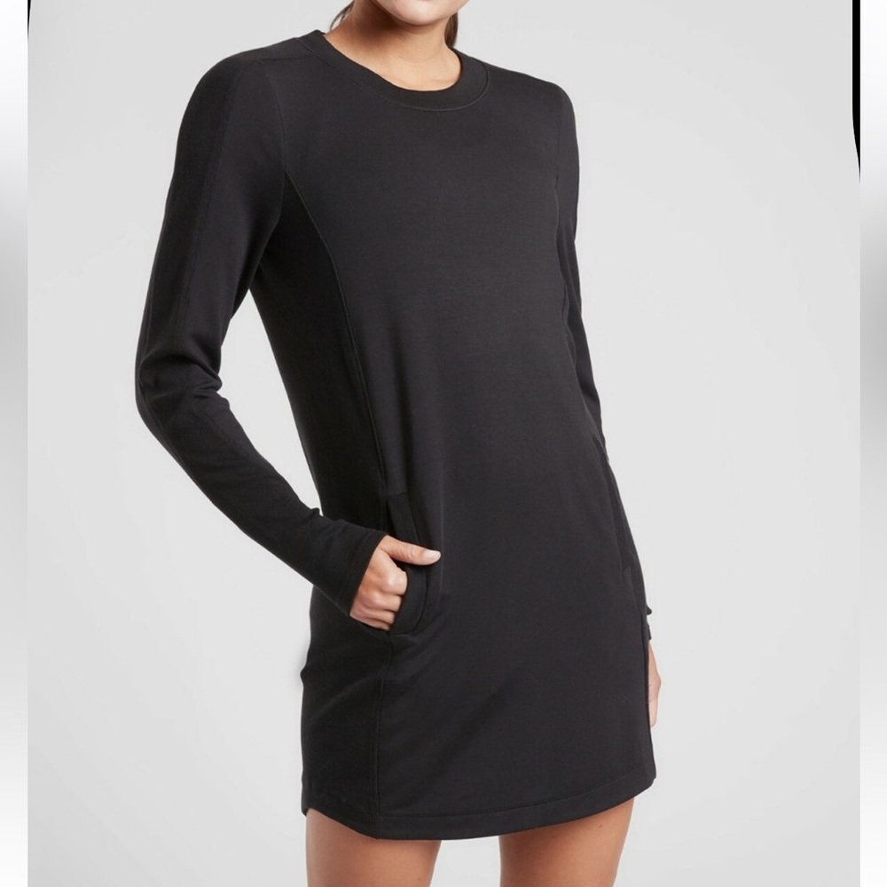 Athleta Athleta Women's Casual Long Sleeves Crewneck Balance Dress